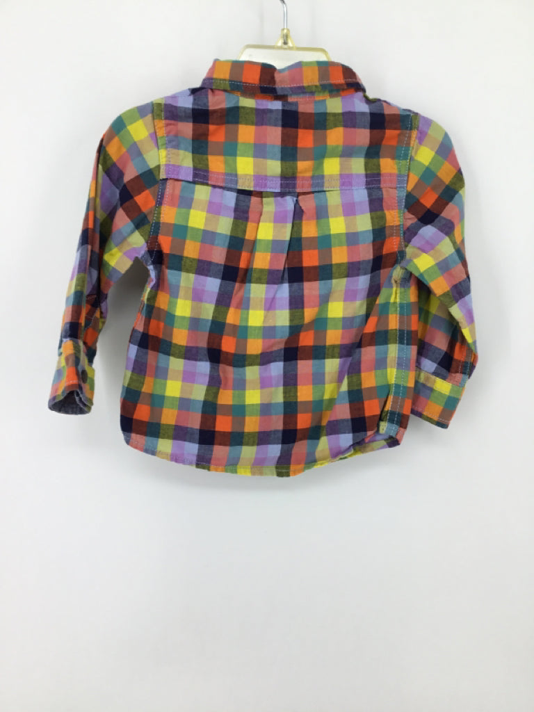 Cat & Jack Child Size 12 Months Multi-Color Plaid Shirt - boys