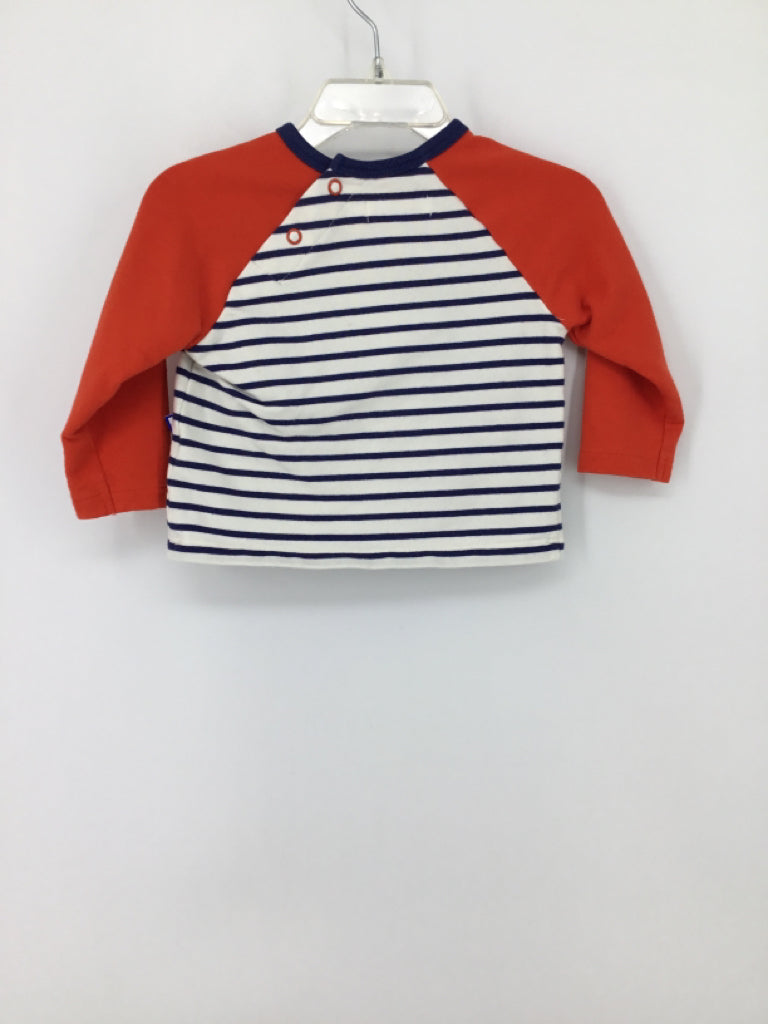 Baby Boden Child Size 3-6 Months Red Stripe Shirt - boys