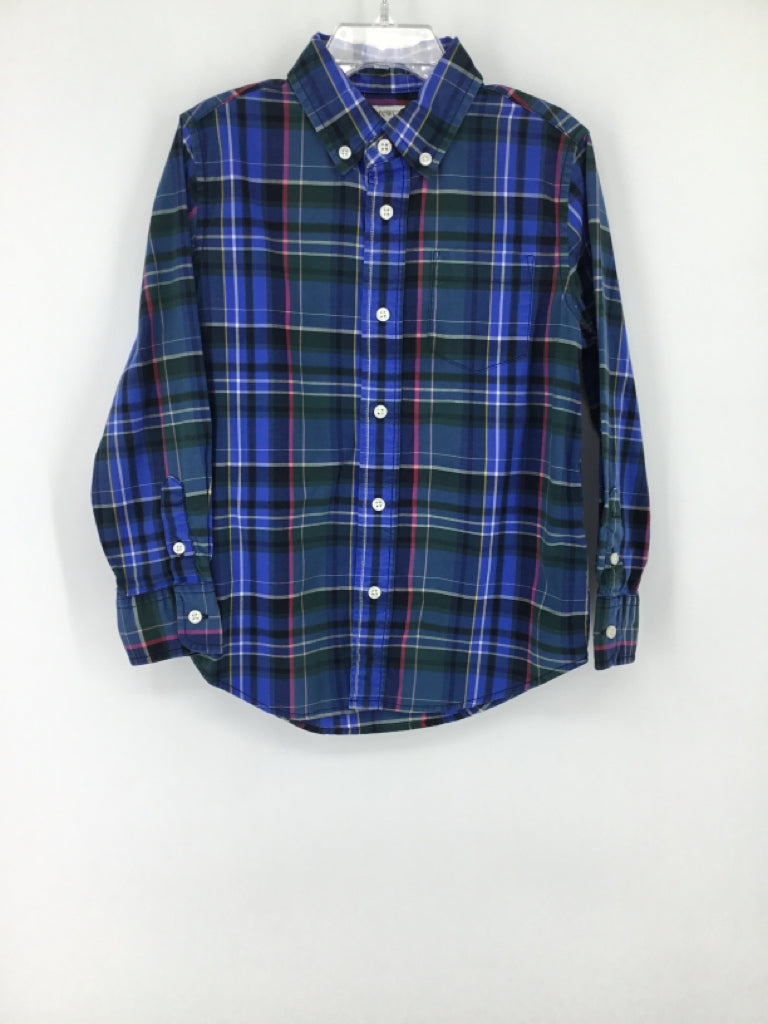 Crewcuts Child Size 4 Blue Plaid Shirt - boys