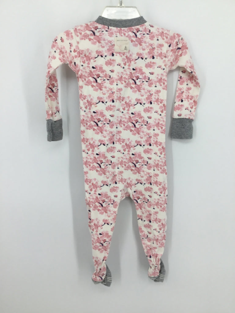 Burt's Bees Baby Child Size 12 Months Pink Sleepers