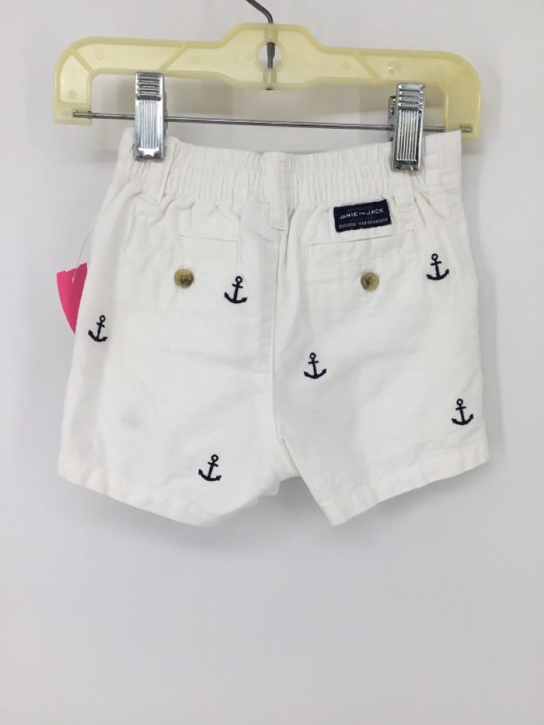 Janie and Jack Child Size 3-6 Months White Nautical Shorts - boys
