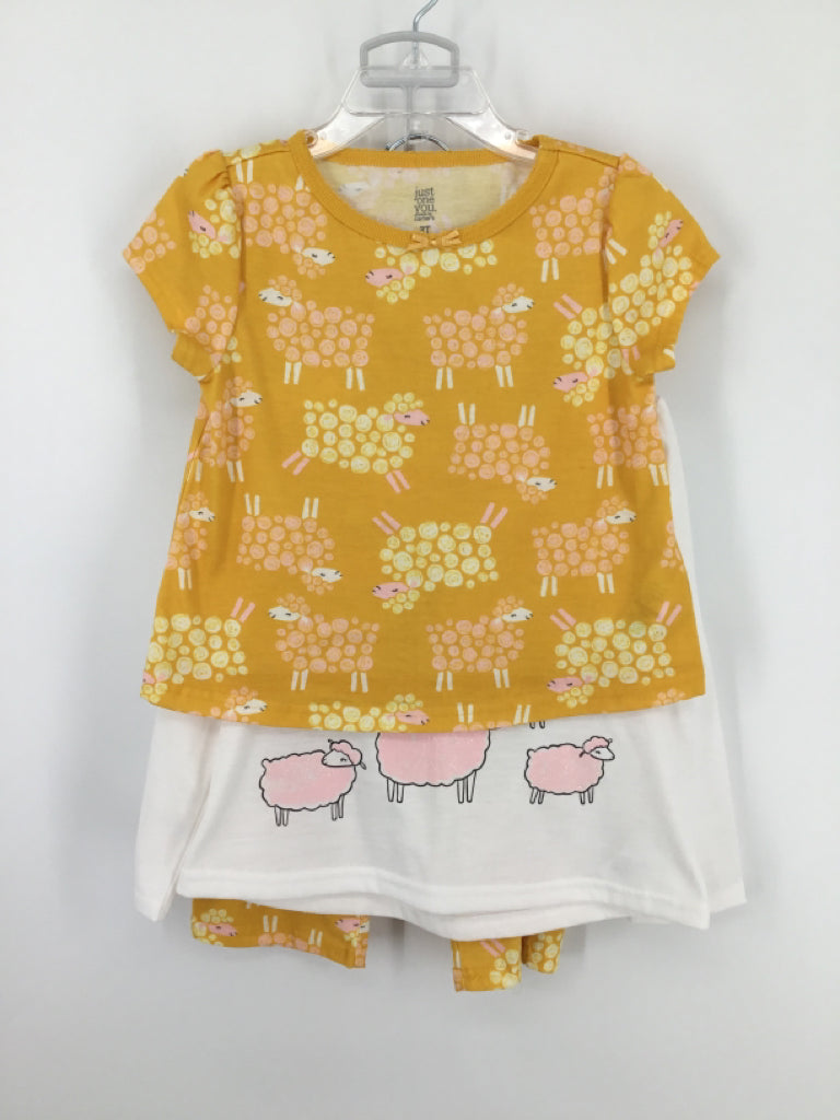 Just One You Made by Carters Child Size 3 Yellow Pajamas - girls