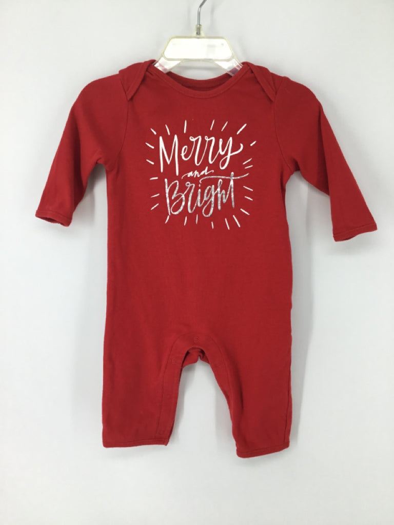 Old Navy Child Size 3-9 Months Red Christmas Outfit