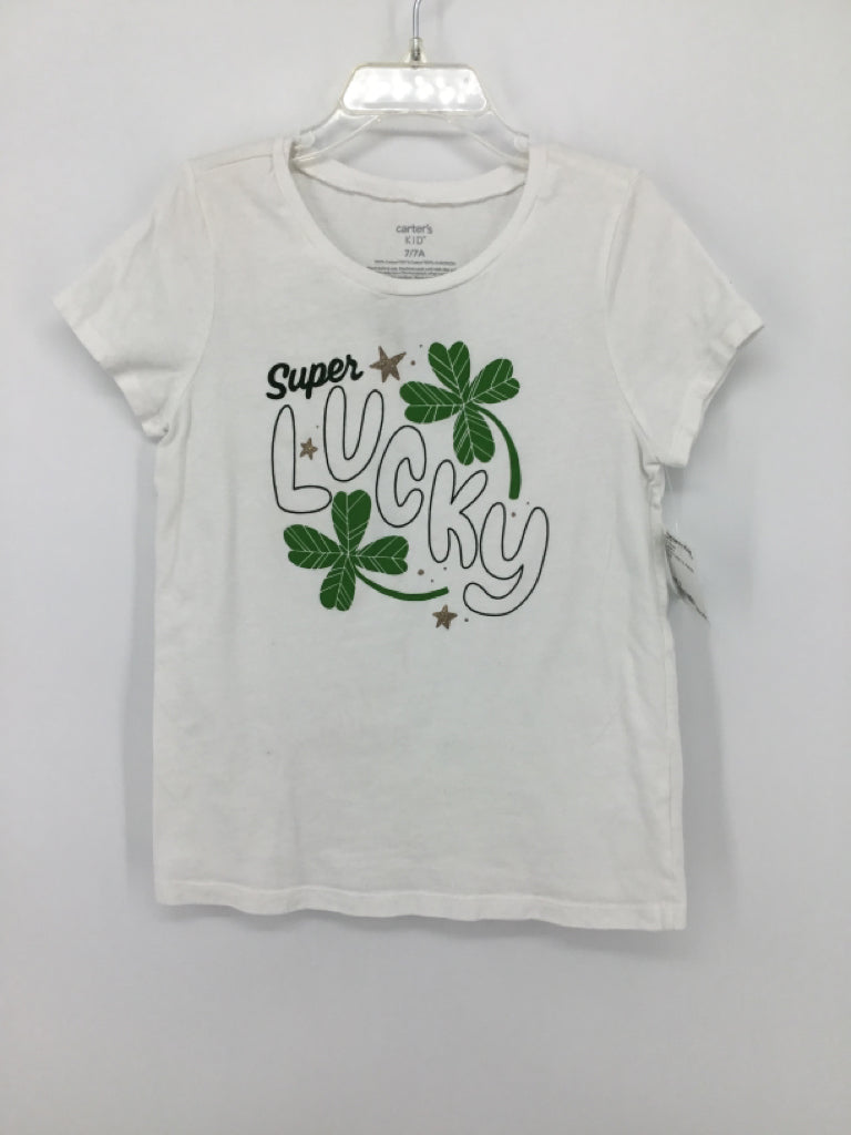 Carter's Child Size 7 White St Patricks T-Shirt