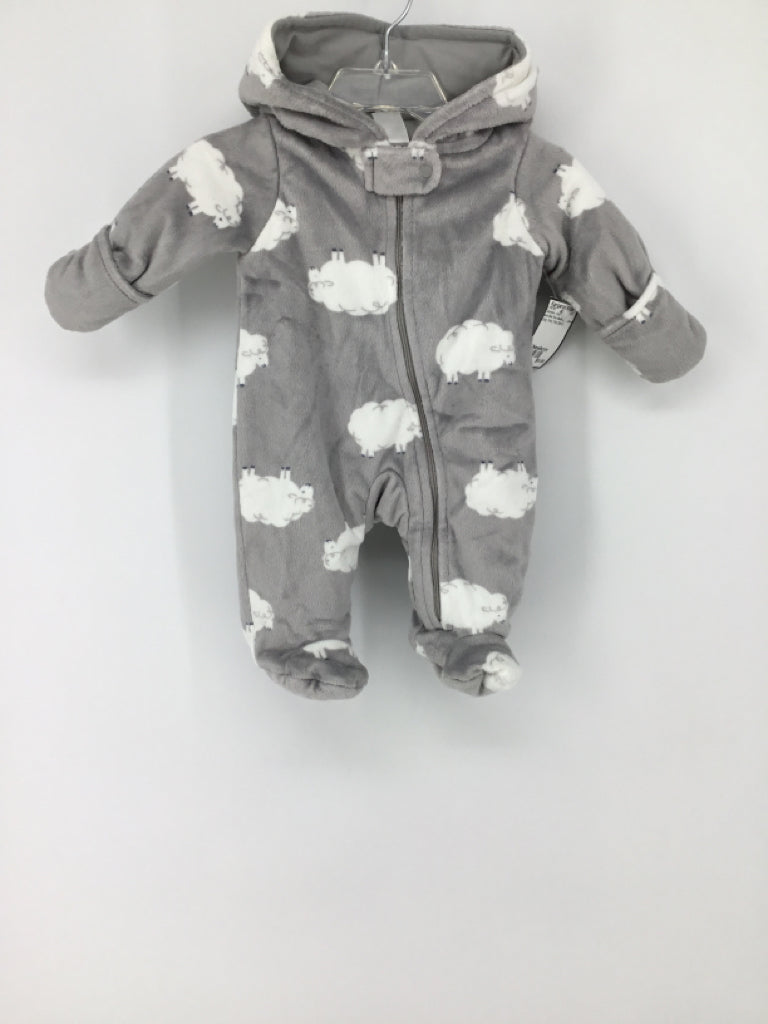 Just One You Made by Carters Child Size Newborn Gray Print Outerwear - boys