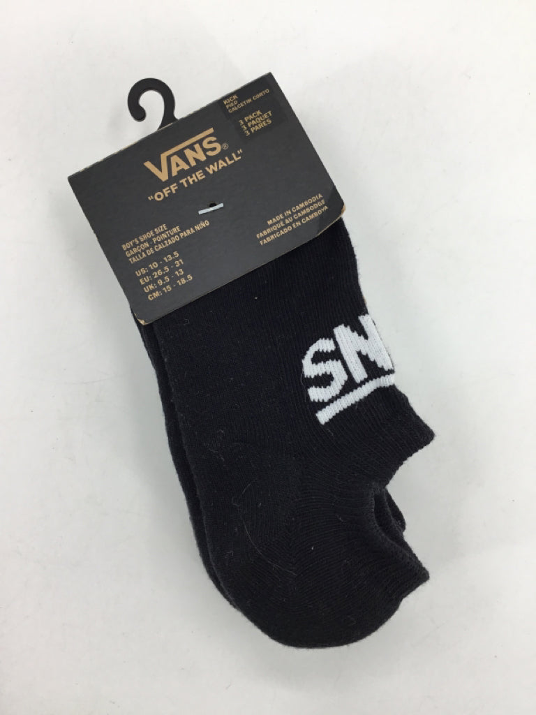 Vans Child Size 10 Black Solid Socks - boys