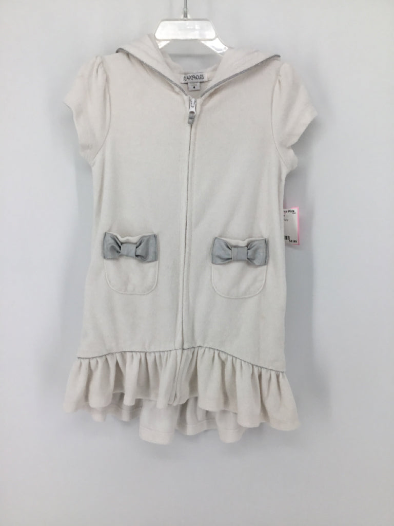 Flapdoodles Child Size 4 White Swimwear - girls