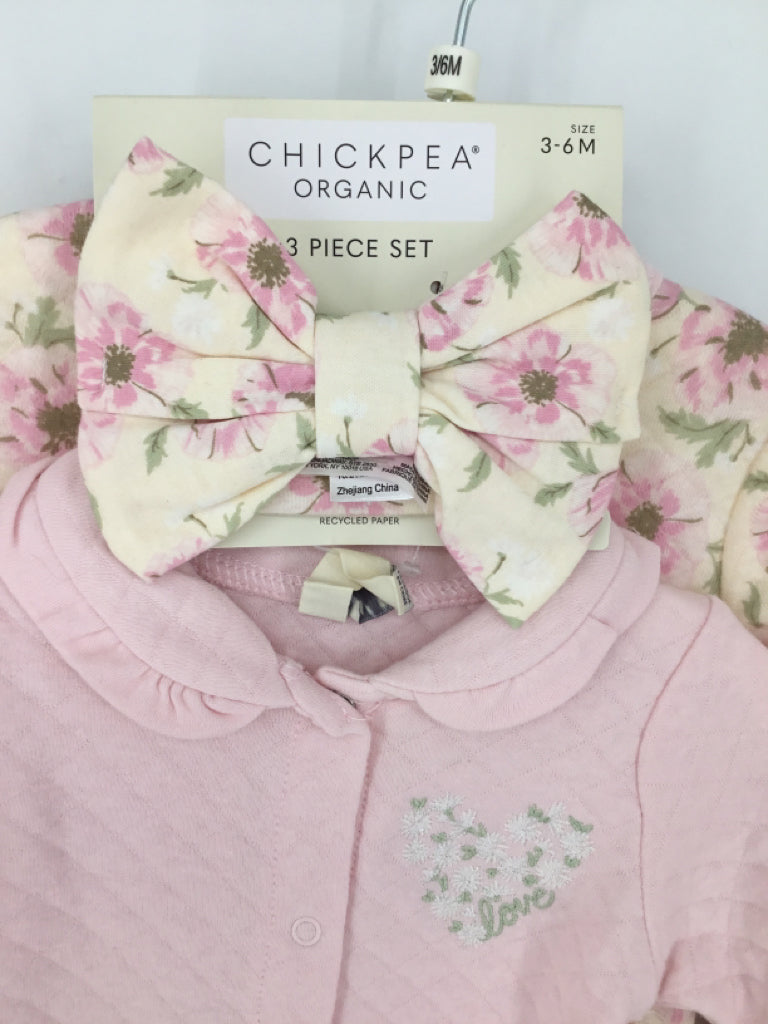 Chickpea Child Size 3-6 Months Pink Outfit - girls
