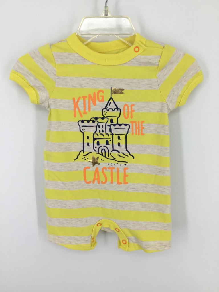 Cat & Jack Child Size Newborn Yellow screen printed Outfit - boys