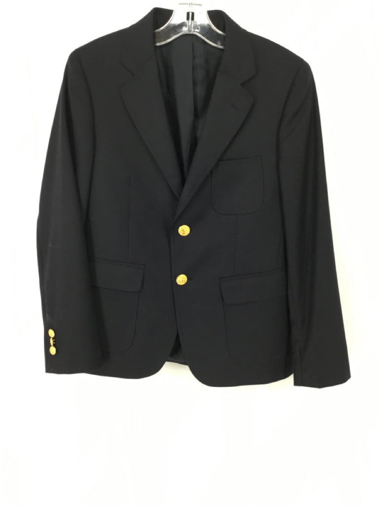 Brooks Brothers Child Size 12 Navy Solid Blazer - boys