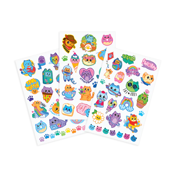 Ooly - Colorful Cats Temporary Glitter Tattoos