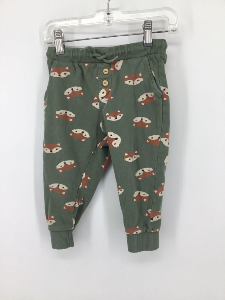 H & M Child Size 2 Green Print Pants - boys