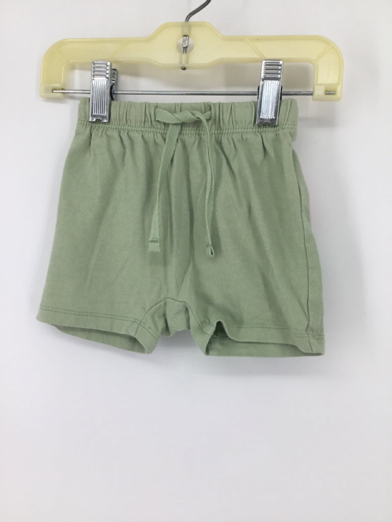 H & M Child Size 6 Months Green Solid Shorts - boys