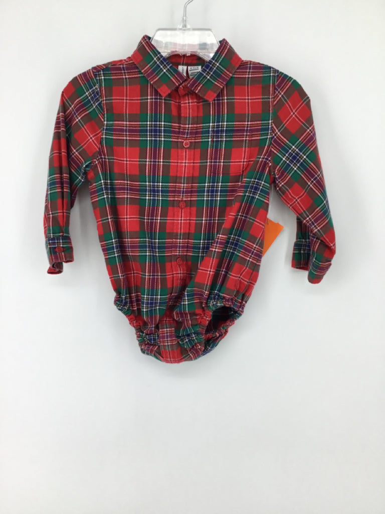 Janie and Jack Child Size 12-18 Months Red Onesie