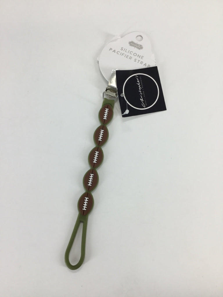 Mudpie Football Silicone Pacifier Strap