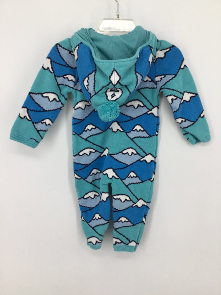 Monica + Andy Child Size 3-6 Months Blue Print Outfit - boys