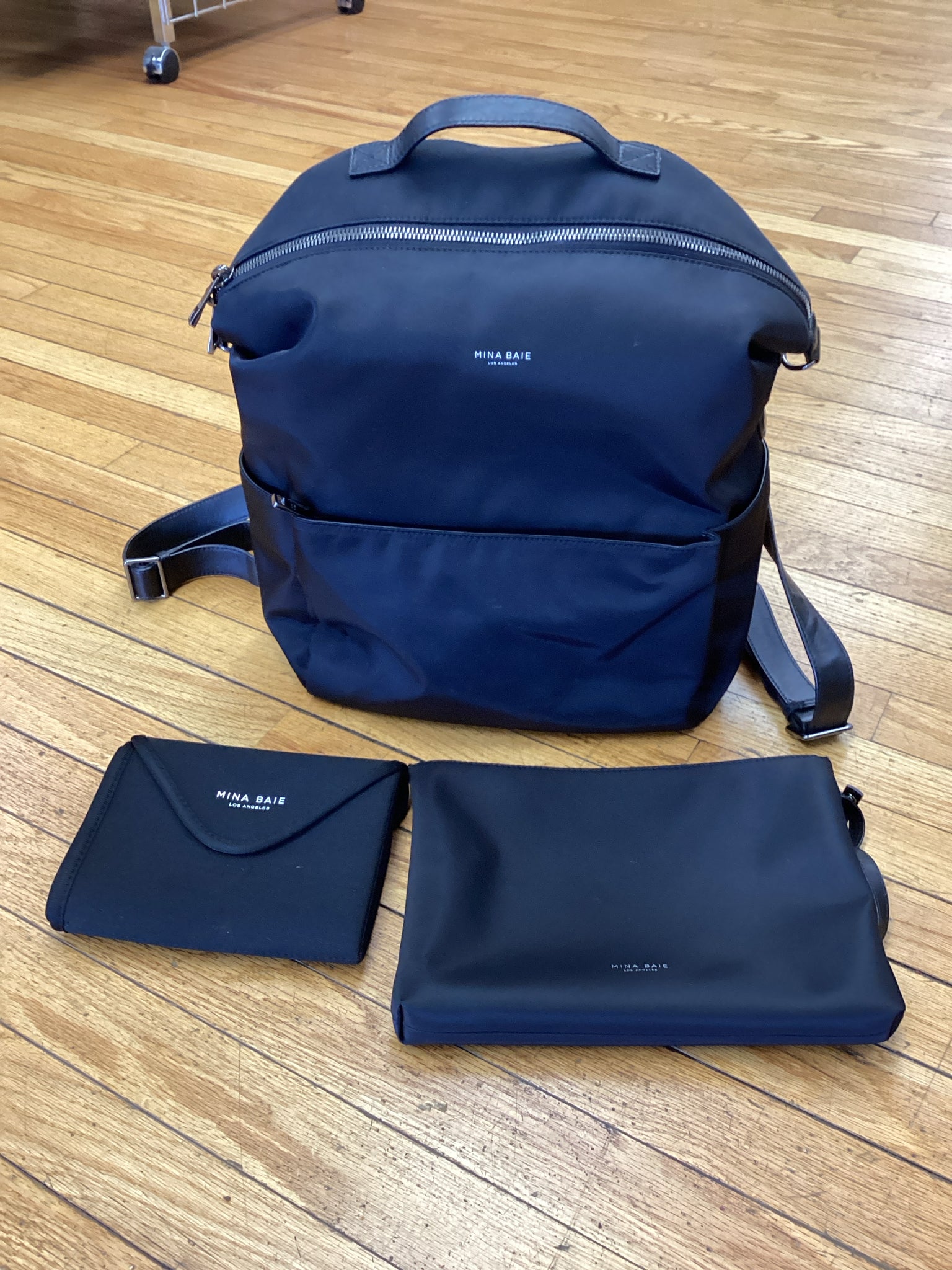 Mina Baie Black Stevie Backpack Diaper Bag