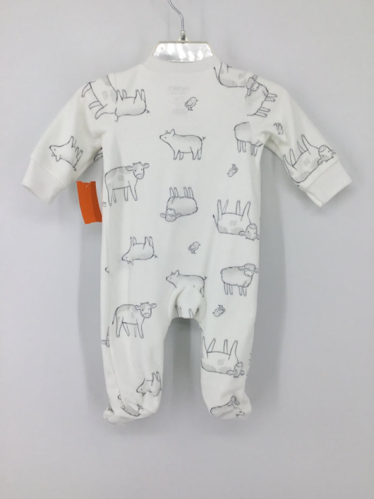 Child of Mine Child Size 0-3 Months White Sleepers