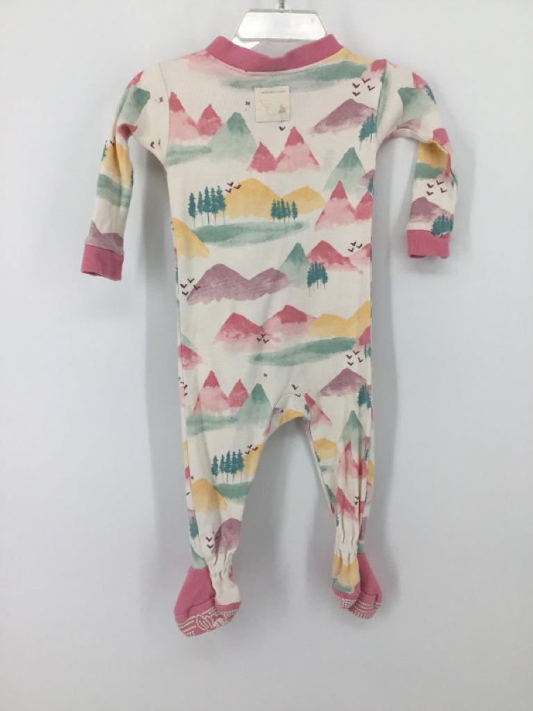 Burt's Bees Baby Child Size 3-6 Months Pink Sleepers