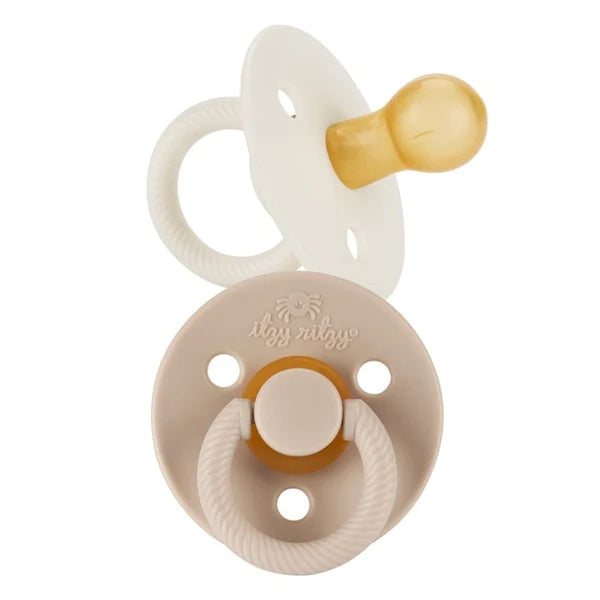 Itzy Ritzy - Itzy Soother Natural Rubber Pacifier Set (Coconut & Toast)