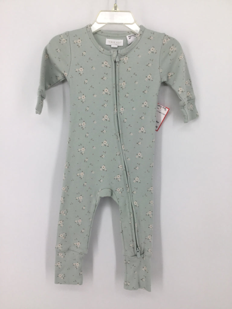 Jamie Kay Child Size 3-6 Months Green Pajamas - girls