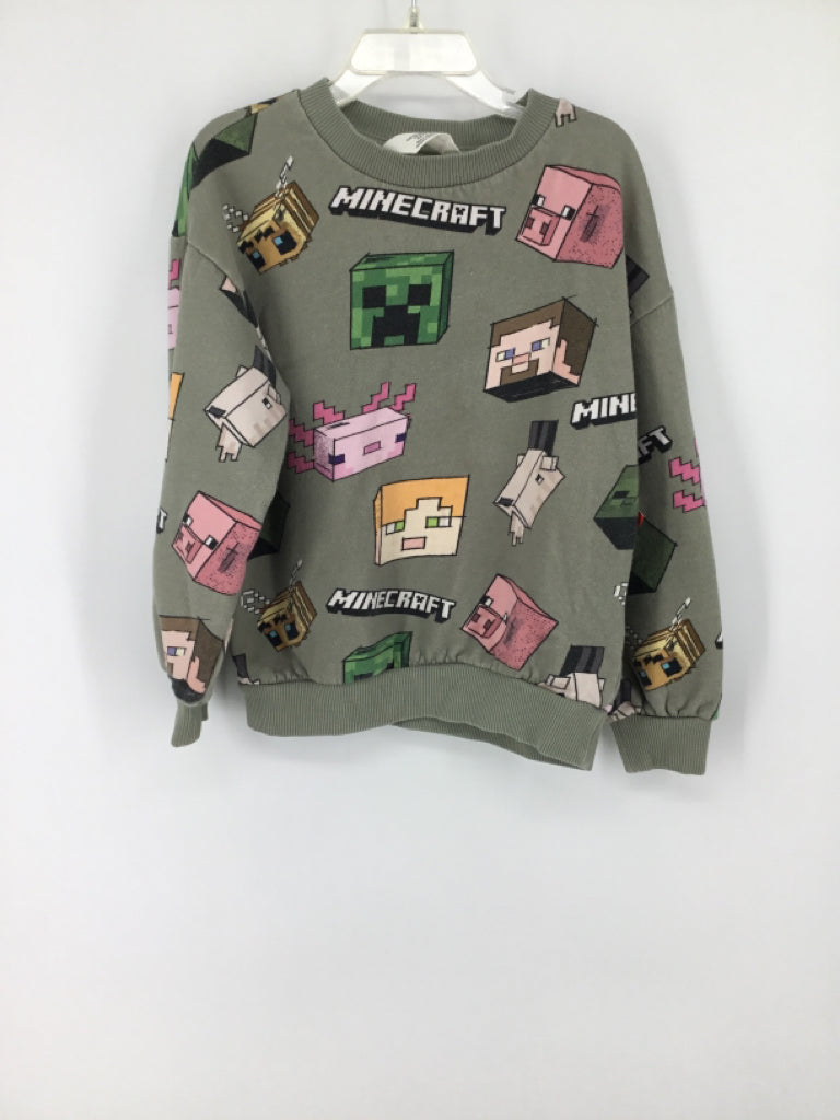 H & M Child Size 6 Green Character Sweatshirt - boys