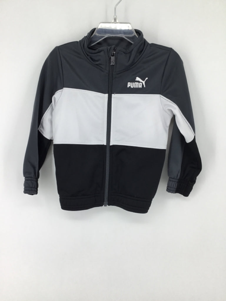 Puma Child Size 2 Gray Solid Jacket - boys