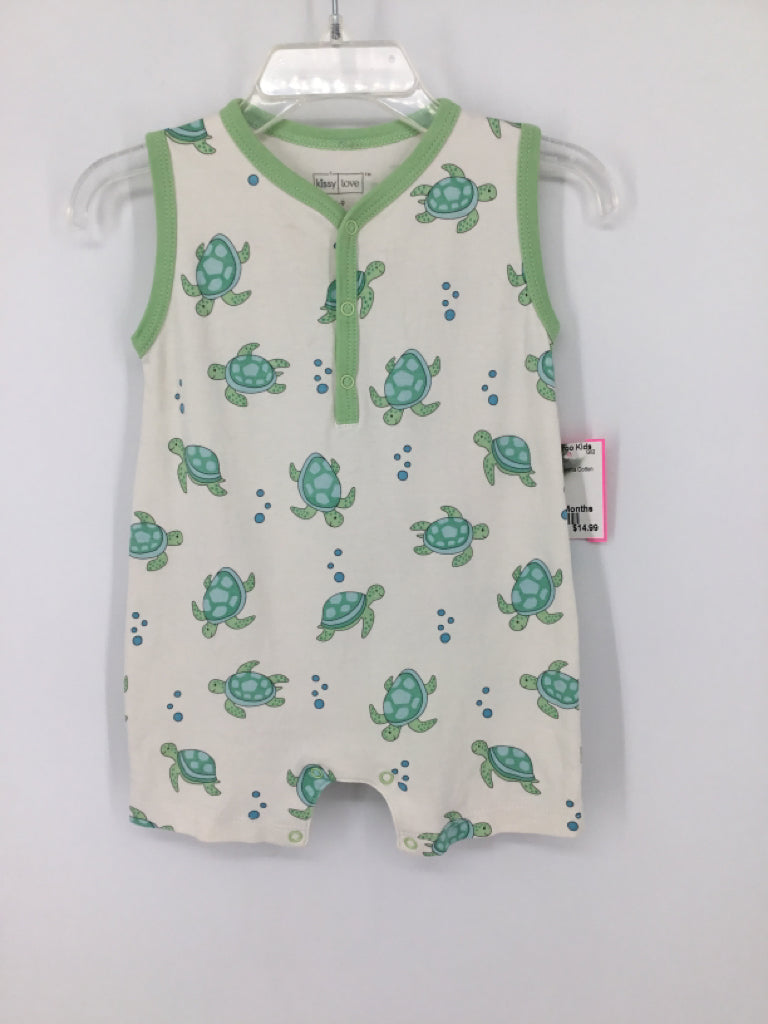 Kissy Love Child Size 6-9 Months Green Print Outfit - boys