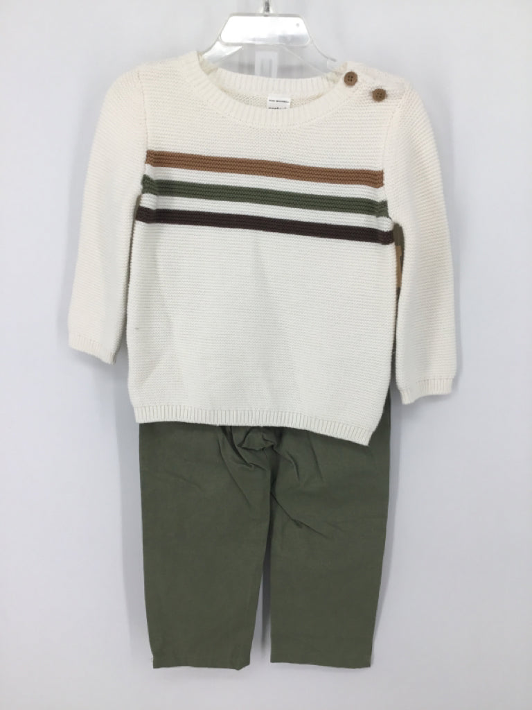 Child of Mine Child Size 18 Months White Stripe Outfit - boys