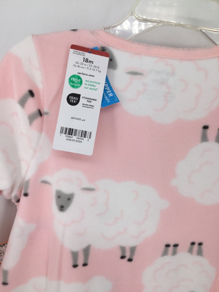 Carter's Child Size 18 Months Pink Sleepers