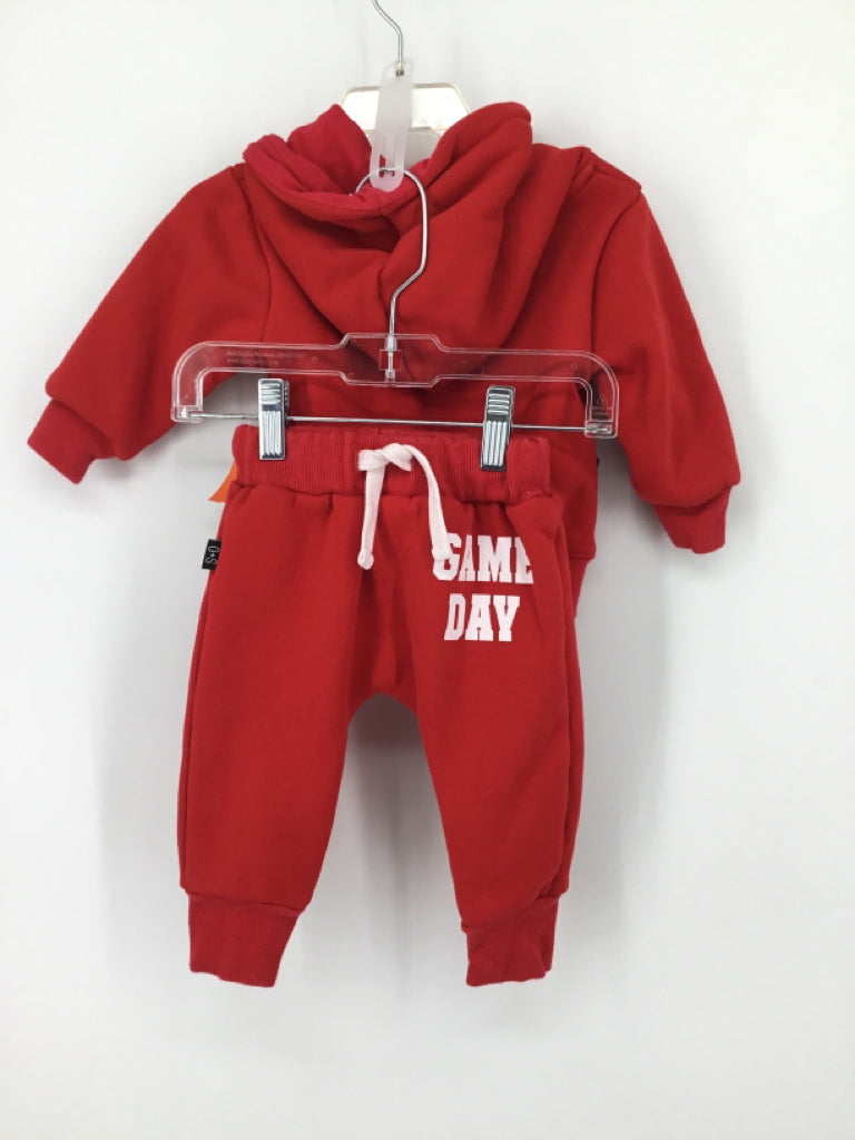 Olive + Scout Child Size 6-12 Months Red screen printed Outfit - boys