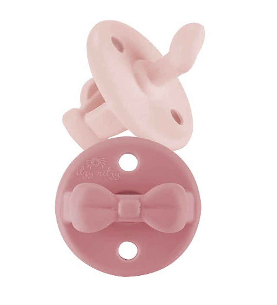 Itzy Ritzy Sweetie Soother Orthodontic Pacifier Set -Pink 6/18m