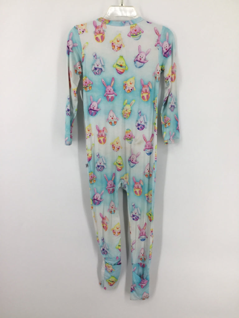 Birdie Bean Child Size 2 Blue Easter Pajamas