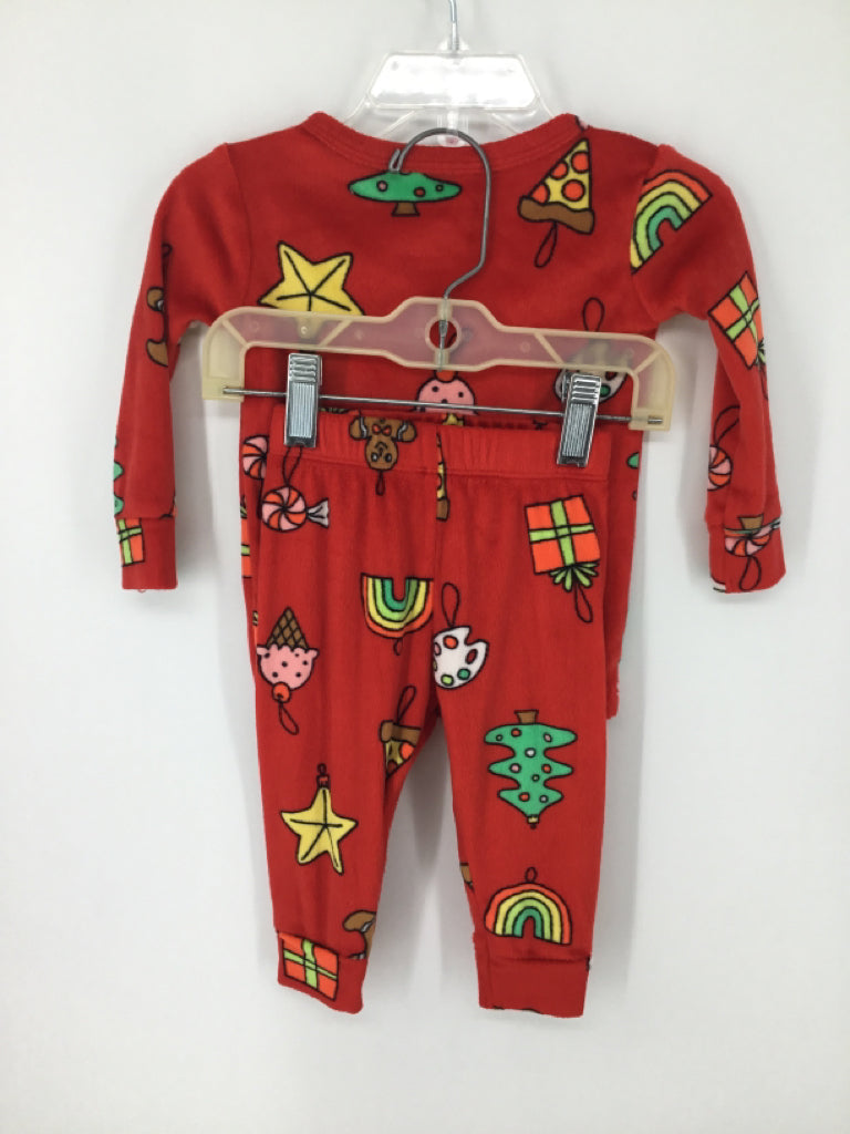 Cat & Jack Child Size 12 Months Red Christmas Pajamas