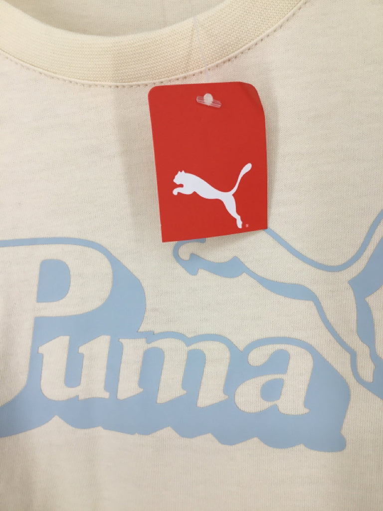 Puma Child Size 10 Cream T-shirt - girls