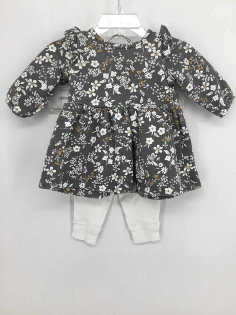 Carter's Child Size 3 Months Gray Dress - girls