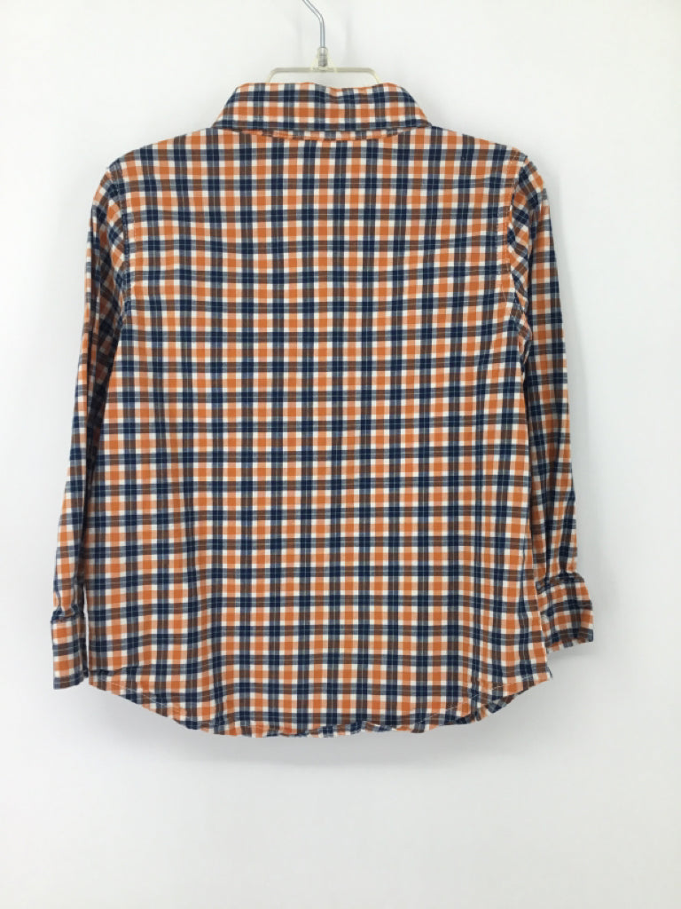 Old Navy Child Size 3 Orange Plaid Shirt - boys