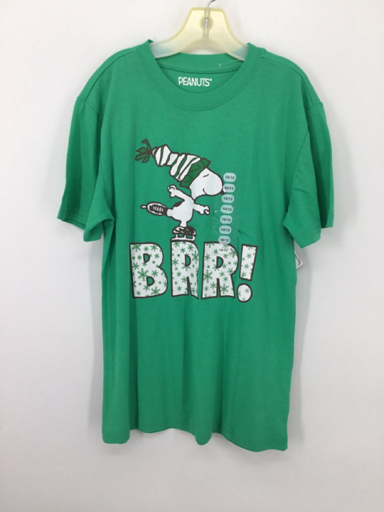 Peanuts Child Size 10 Green T-shirt - girls