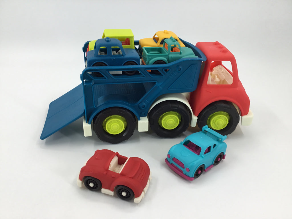 B Toys Happy Cruisers Car Carrier Truck