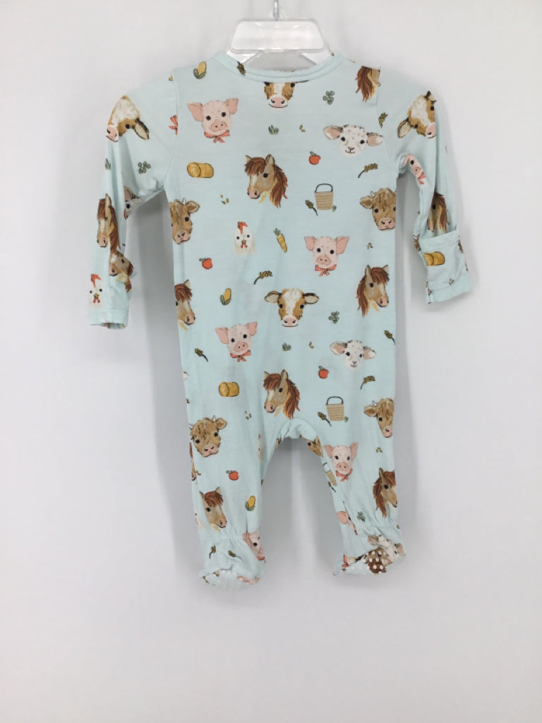 Angel Dear Child Size 0-3 Months Blue Sleepers