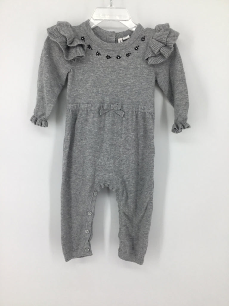 Janie and Jack Child Size 6-12 Months Gray Outfit - girls