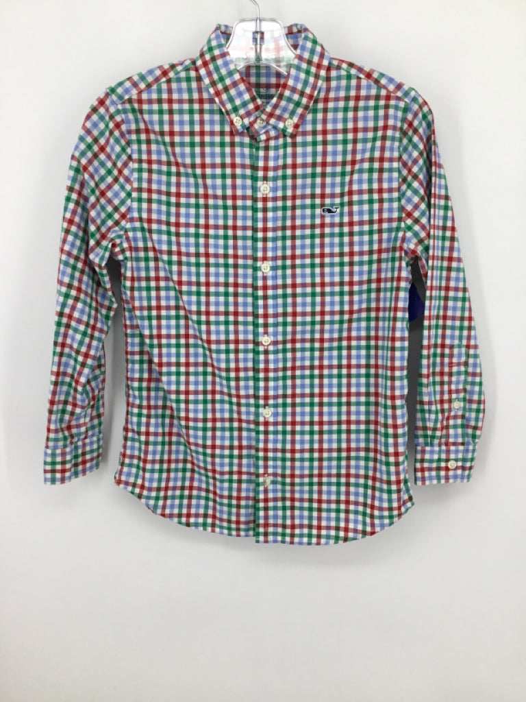 vineyard vines Child Size 7 Multi-Color Gingham Shirt - boys
