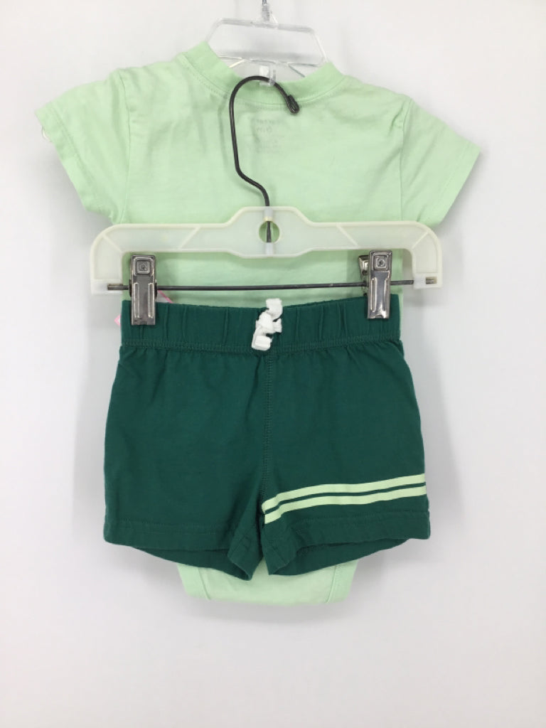 Carter's Child Size 6 Months Green screen printed Outfit - boys