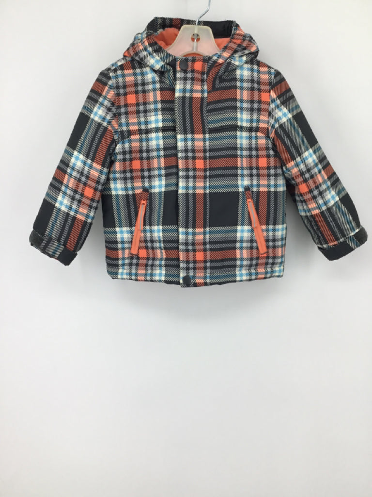 Cat & Jack Child Size 2 Gray Plaid Outerwear - boys