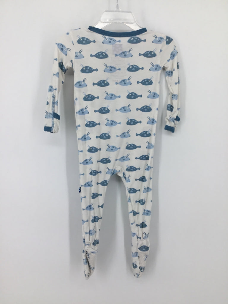 Kickee Pants Child Size 6-12 Months Blue Sleepers