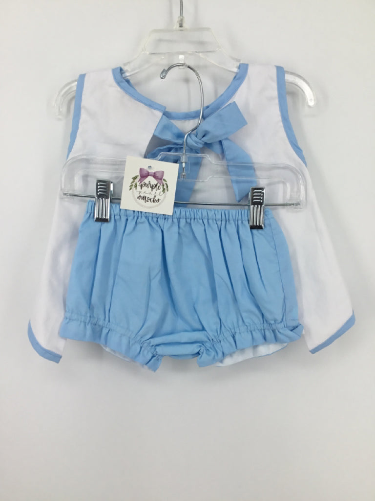 Purple Pearl Smocks Child Size 9 Months Blue Outfit - girls