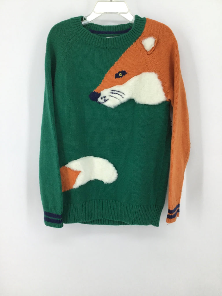 Mini Boden Child Size 7 Green Animals Sweater - boys