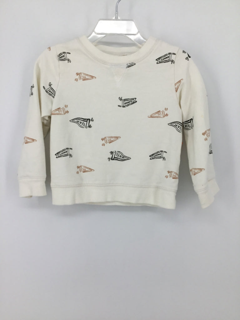 Carter's Child Size 24 Months White Print Sweatshirt - boys