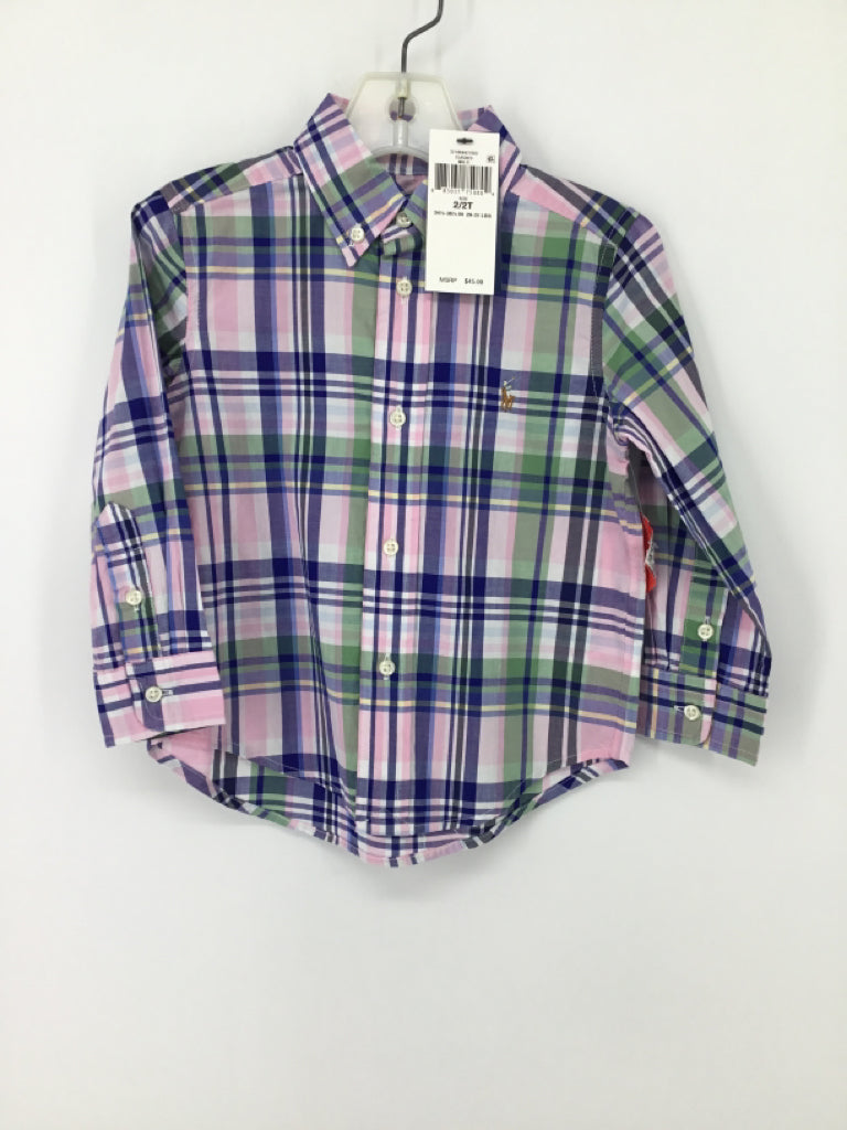 Ralph Lauren Child Size 2 Multi-Color Plaid Shirt - boys