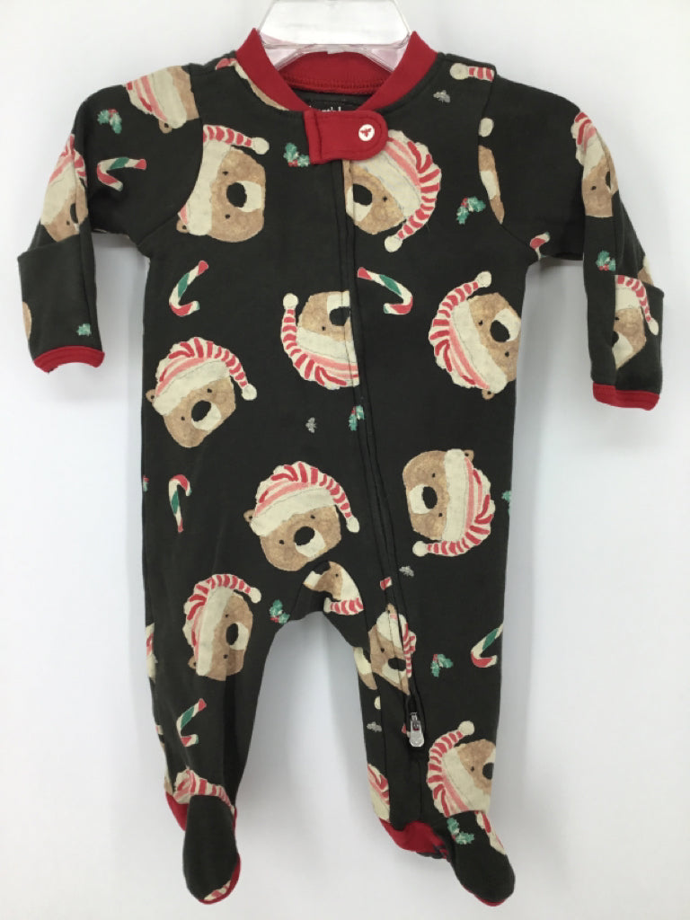 Burt's Bees Baby Child Size 0-3 Months Black Christmas Sleeper